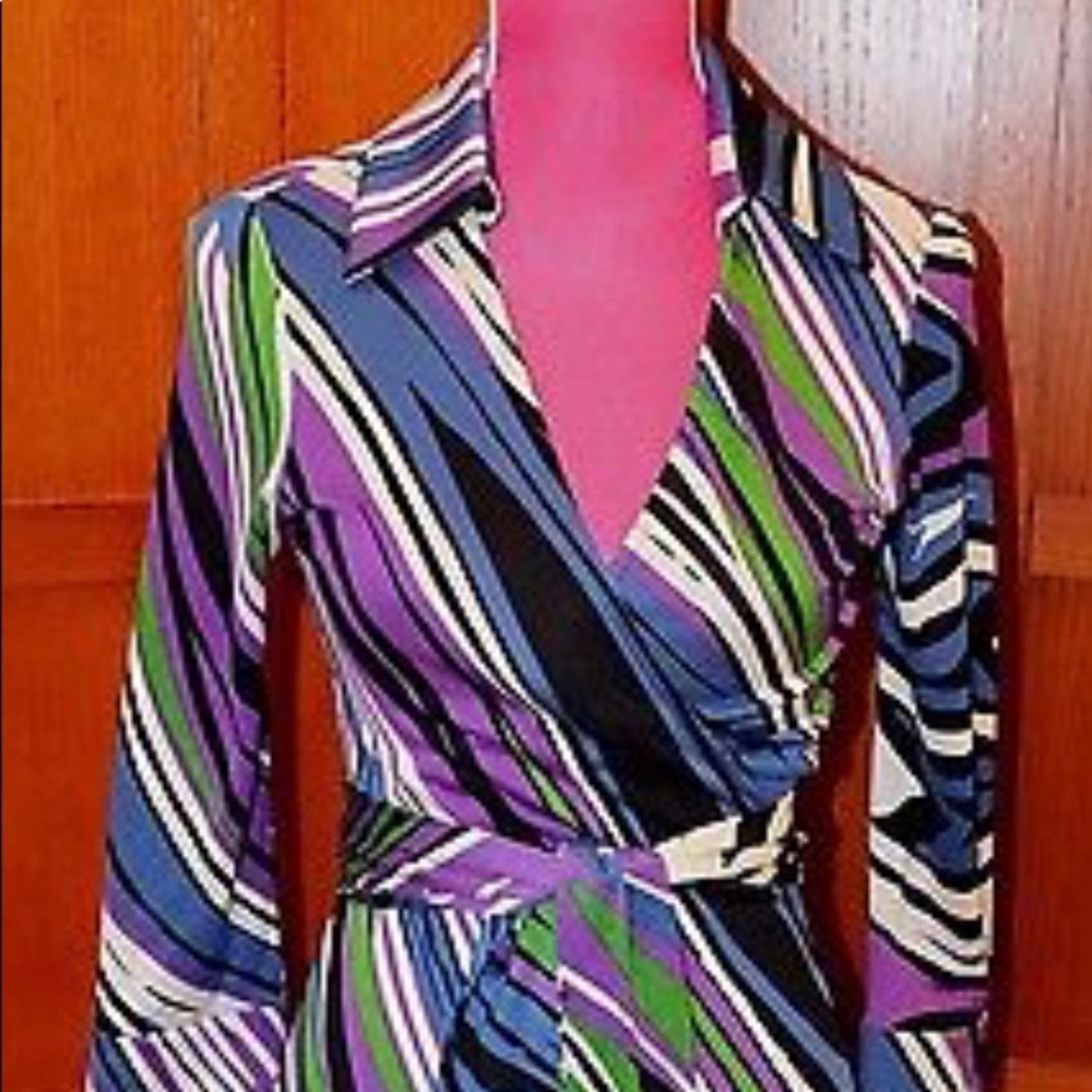 ❤️ Diane Von Furstenberg Justin Wrap Dress Sz 12